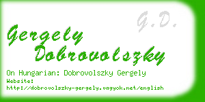 gergely dobrovolszky business card